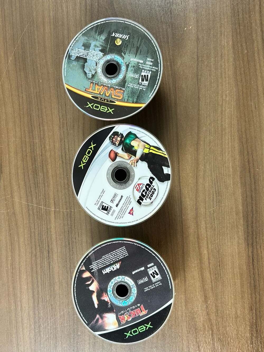 Original Xbox Lot 3 Turok Evolution SWAT Global Strike Team NCAA 2003 Untested